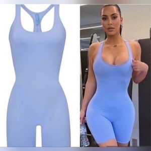 SOLD 🚨SKIMS  Women’s Swim Cycle Suit One Piece Periwinkle Blue NWT 4X